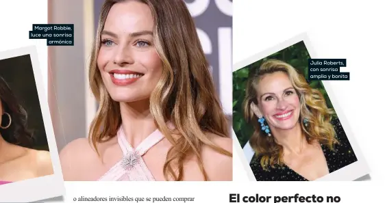  ?? ?? Margot Robbie, luce una sonrisa armónica