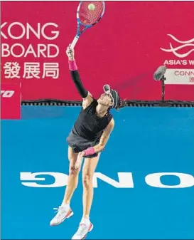  ?? FOTO: EFE ?? Garbiñe Muguruza alcanza en Hong Kong sus primeras semis desde Roland Garros