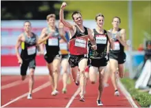  ?? CANADIAN PRESS FILE PHOTO ?? Nathan Brannen wins the 1,500-metre event at the Canadian Track and Field Championsh­ips in Calgary in 2012.