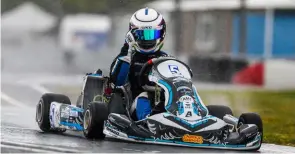  ?? ?? Harvey won prize GB4 test from winning the UKC Senior Rotax title