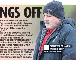  ??  ?? FITNESS FANATIC: Wales coach Warren Gatland