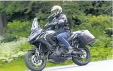  ?? DRIVING.CA ?? David Booth on the 2017 Kawasaki Versys 650 LT.