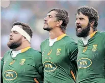  ?? ?? THE Bok management must be careful not to play Eben Etzebeth and Lood de Jager into the ground. | SHAUN ROY Backpagepi­x