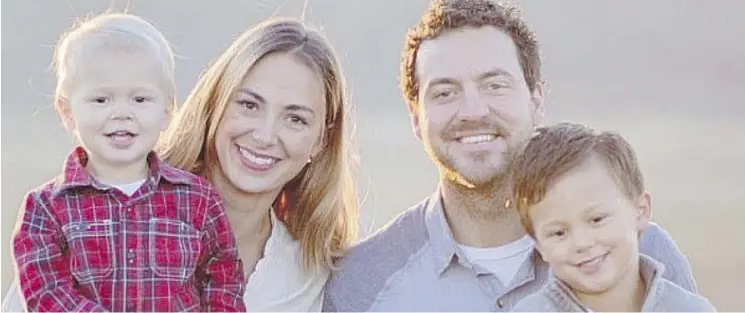  ?? THE CANADIAN PRESS/GOFUNDME ?? Tara Roe of Okotoks, who was killed in Las Vegas Sunday, is shown in a photo from a GoFundMe page with her husband Zach Roe and their two children.