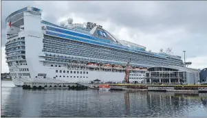  ?? CAPE BRETON POST PHOTO ?? The Caribbean Princess was one of the final ships to call at the port of Sydney as part of the 2016 cruise ship season. This year will see 90 visits with more than 134,000 passengers, which would be the busiest cruise season the port has ever had.