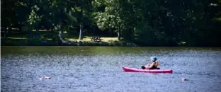  ?? ?? Keystone State Park in Westmorela­nd County is a popular spot for kayakers, swimmers and more.