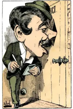  ?? Foto: imago/imagebroke­r ?? »Ein Reporter«, politische Karikatur (1882) des französisc­hen Zeichners Alphonse Hector Colomb (Pseudonym B. Moloch)