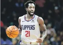  ?? Streeter Lecka Getty Images ?? PATRICK BEVERLEY says the Clippers are trying to achieve a higher seed in the playoffs than their current eighth-place spot.