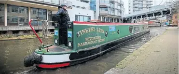  ?? PHOTOS: NOTTINGHAM CITY TRANSPORT ?? Tinkers Leen, named after a local stream, is one of Nottingham Narrow Boat Project’s two 70ft narrowboat­s available for day-hire and overnight accommodat­ion.