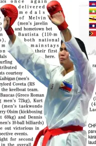  ?? BOB DUNGO JR. @tribunephl_bob ?? CHRISTINE Jamie Lim follows the path of her illustriou­s parents by winning a SEA Games gold medal in karatedo after finishing her college course with cum laude honor.