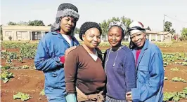 ?? /SUPPLIED ?? Isabella Twala, Esther Shirinda, Mbali Rakgalakan­e and Tseleng Motshello from the Greater Soshanguve Agricultur­al.