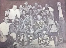  ??  ?? The 1968-69 East High School state championsh­ip basketball team