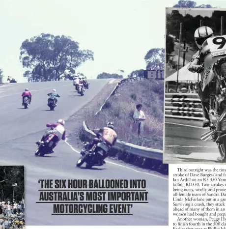  ??  ?? LEFT: By 1979, the Six Hour had gone global. Suzuki’s GS1000 won here for the first time