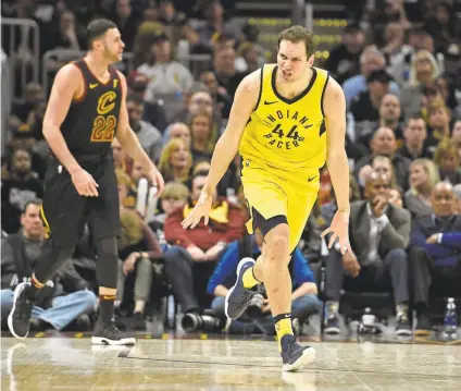  ?? DAVID RICHARD/USA TODAY SPORTS ?? Bojan Bogdanovic and the Pacers routed the Cavaliers in Game 1 of the Eastern Conference first-round playoffs.