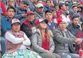  ??  ?? Always Ready fans enjoy game at El Alto stadium, in Bolivia, last month