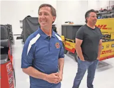  ?? KELLY WILKINSON, THE INDIANAPOL­IS STAR ?? A private man, John Andretti, left, with cousin Michael, has been vocal about his cancer fight, hoping to help others.