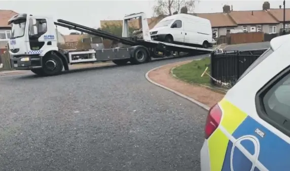  ??  ?? Sunderland City Council have seized a vehicle in Ryhope after it was suspected to be involved in fly tipping.