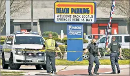  ??  ?? LAST POST: Cops cordon off a Virginia Beach parking lot on Saturday, a day after shootings left two dead, including “Bad Girls Club” star Deshayla Harris, who posted a video of herself (right) hours before she was shot.