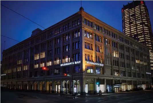  ??  ?? This department store in downtown Calgary, shown in 2015, opened in 1913 as one of six flagship Hudson’s Bay locations.