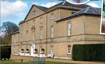  ??  ?? COUNTRY LIVING: The 13-bed Norfolk mansion, left, and its dining room, above