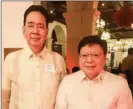  ?? ?? Iglesia Ni Cristo's general evangelist Bro. Bienvenido Santiago and Rep. Rodante Marcoleta