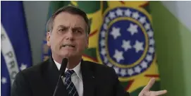  ?? Bild: Eraldo Peres ?? Brasiliens president Jair Bolsonaro