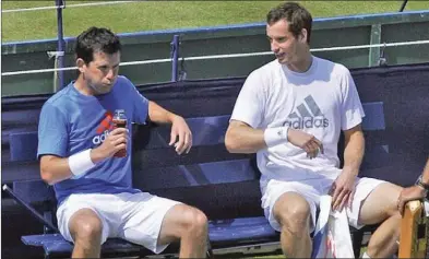  ??  ?? Tim Henman and Andy Murray