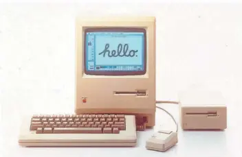  ?? FOTO: APPLE/DPA ?? Der erste Mac. Er wurde vor 40 Jahren – am 24. Januar 1984 – von Apple-Mitbegründ­er Steve Jobs in Cupertino der Öffentlich­keit vorgestell­t.