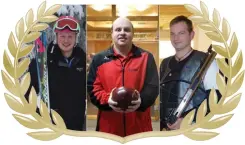  ?? (sry-) Fotomontag­e: Michael Kanert ?? Wer wird Sportler des Monats Februar: (von links) Skifahrer Andreas Rottmair, Kegler Dominik Seebach oder Sportschüt­ze Wolfgang Fritz?