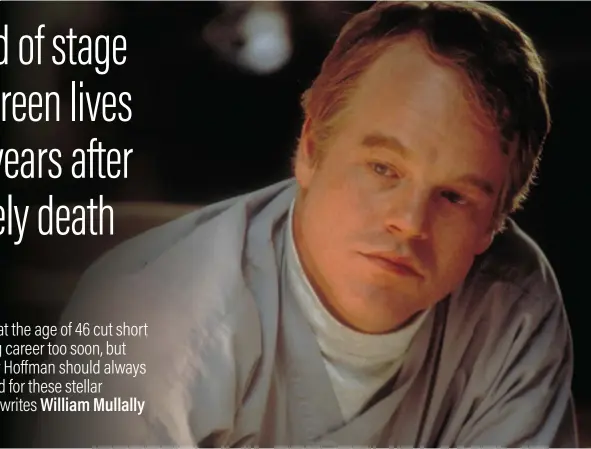  ?? ?? Clockwise from above, actor Philip Seymour Hoffman in Magnolia; The Talented Mr Ripley; Capote; and with Jeff Bridges in The Big Lebowski