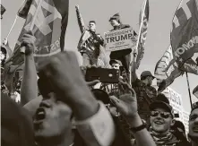  ?? Jacquelyn Martin / Associated Press ?? Ruth Ben-Ghiat writes in “Strongmen” that “rallies were the fascist strongman’s favorite form of political theater.”