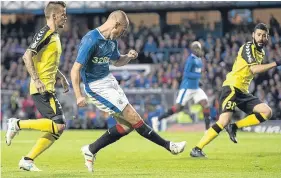  ?? Picture: Getty. ?? Kenny Miller slots home the only goal of the game.