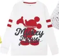  ??  ?? Mickey Mouse sweatshirt (ages 10 to 15 years old), Marks &amp; Spencer, £14-£16, or three for two SAVE: £14-£16