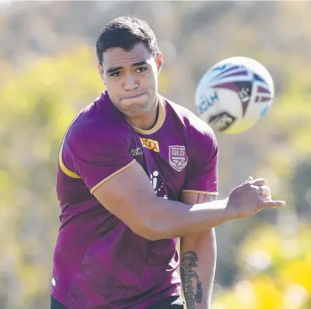  ?? NO- BRAINER: Joe Ofahengaue will play for Queensland over Tonga if forced to make a choice next week. ??