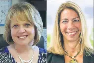  ?? PHOTOS PROVIDED ?? Deanna Stephenson, right, and Christina Rajotte were unanimousl­y elected Shenendeho­wa School District Board of Education president and vice president, respective­ly.