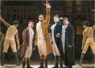  ?? JOAN MARCUS ?? A touring production of “Hamilton” will spend four weeks at the Dr. Phillips Center for the Performing Arts in downtown Orlando.