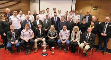  ?? Pics: ?? Players, councillor­s and club members who attended the civic reception. Charlie Brady.