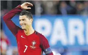  ?? CHRISTOPHE ENA/THE ASSOCIATED PRESS ?? Portugal’s Cristiano Ronaldo is in a scoring slump amid concerns from local media he is depressed.