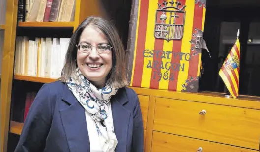  ?? LAURA TRIVES ?? Concepción Gimeno Gracia, la nueva Justicia de Aragón elegida por las Cortes el 16 de febrero, el pasado viernes.