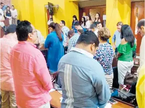  ?? ARCHIVO ?? Imagen que muestra una de las sesiones en el Concejo de Cartagena. Guerrero investigab­a a 16 de los 19 integrante­s de esta corporació­n.