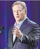  ?? David J. Phillip The Associated Press ?? The new deal announced by Commission­er Roger Goodell and media companies spreads NFL content broadly, with CBS, NBC, ABC, Fox, ESPN and Amazon getting pieces.