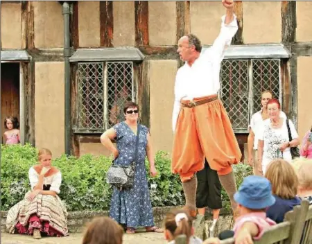  ??  ?? Stratford street show: Shakespear­e’s birthplace will celebrate with its unique brand of entertainm­ent only