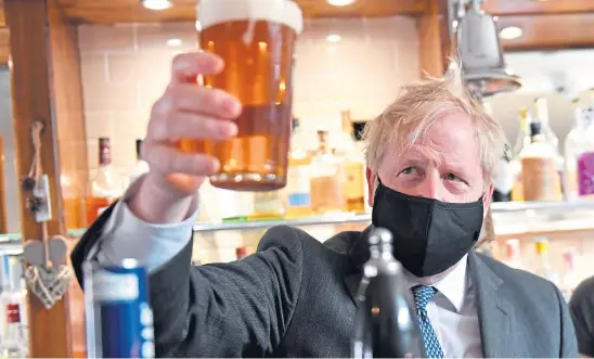  ??  ?? “SLEAZE SCANDAL”: Prime Minister Boris Johnson has denied remarks relating to a third lockdown allegedly made last October.