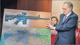  ?? NYT ?? ■ Democrat Senator Ed Markey speaks at a news conference regarding 3D printable plastic guns.
