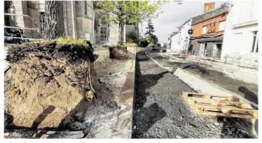  ?? ?? Laisser plus de place à la nature dans la ville, comme ici près de la rue d’Anjou, actuelleme­nt en travaux, c’est ce qu’il est prévu de faire au niveau de la place Charles de Gaulle.