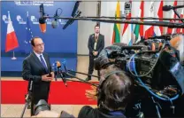 ?? PICTURE: EPA ?? French President François Hollande addresses the media after an EU summit focusing on Brexit last week.