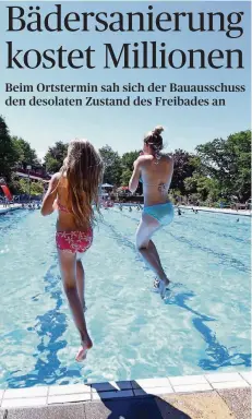  ?? RP-ARCHIV: KNAPPE ?? Ob das Niederkrüc­htener Freibad im kommenden Sommer wieder öffnet, ist unklar. Die Bad-Technik und die Sanitäranl­agen sind völlig veraltet.