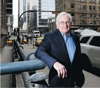  ?? LEAH HENNEL/POSTMEDIA ?? Tom Murphy, former mayor of Pittsburgh, in downtown Calgary on Thursday. Murphy says Calgary is already ahead of where Pittsburgh was when it began its revival. He was mayor from 1994-2006.