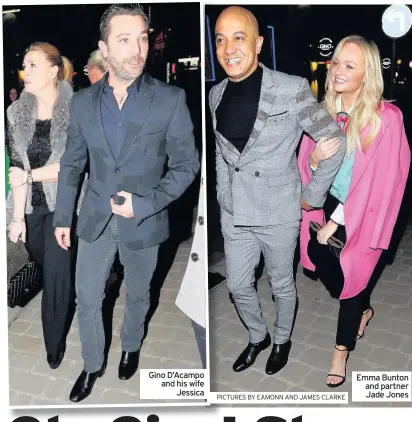  ?? PICTURES BY EAMONN AND JAMES CLARKE ?? Gino D’Acampo and his wife Jessica Emma Bunton and partner Jade Jones