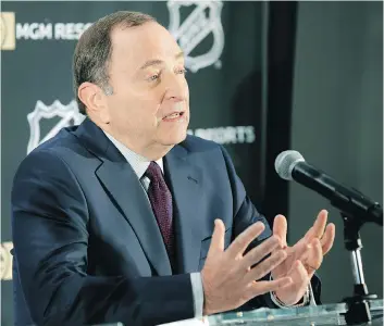  ?? THE ASSOCIATED PRESS ?? NHL commission­er Gary Bettman is being inducted into the Hockey Hall of Fame in the builders category, but with a potential work stoppage looming the decision seems odd, Steve Simmons writes.